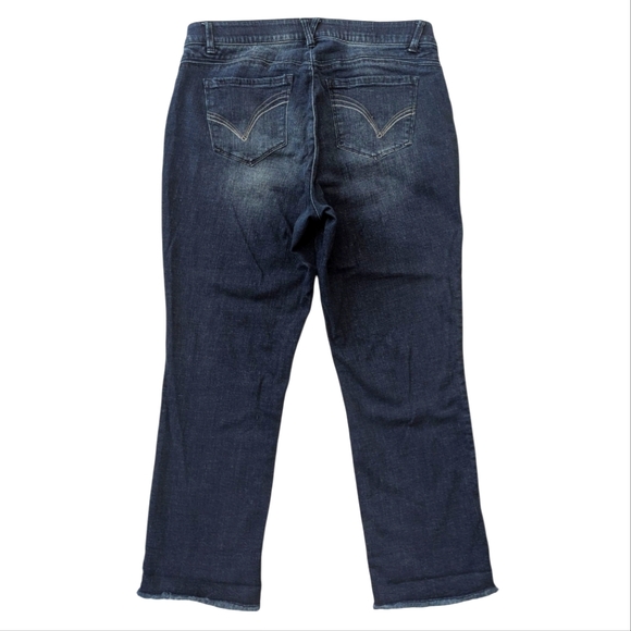 DEMOCRACY "Ab Solution" Raw Hem Jeans Whiskered size 16W - Picture 2 of 11